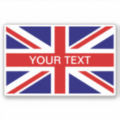 British Union Jack Flag custom vinyl sticker (Devant)