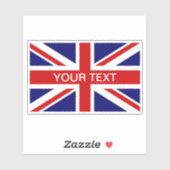 British Union Jack Flag custom vinyl sticker (Feuille)