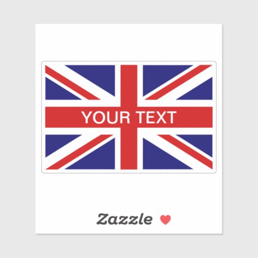 British Union Jack Flag custom vinyl sticker (Vel)