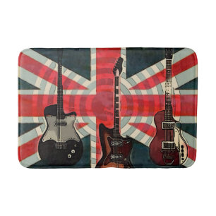 British Union Jack Flag Rock Roll Electric Guitar Badmat