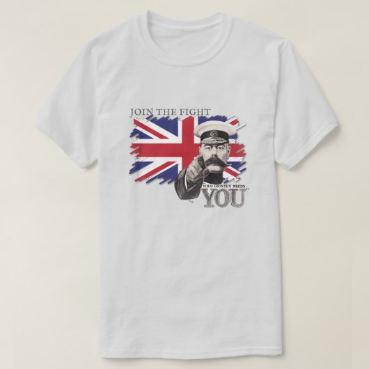 British Union Jack Mannen Basic T-shirt (Design voorkant)