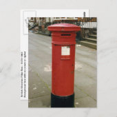 British Victoriaans Pillar Box Briefkaart (Voorkant / Achterkant)