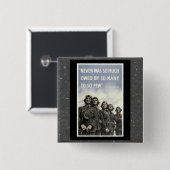 British WW2 Churchill Quotation Vierkante Button 5,1 Cm (Voorkant /achterkant)