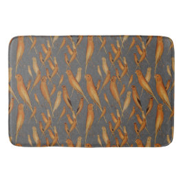 British Yorkshire Canary Grey Brocade Achtergrond Badmat