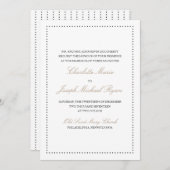 Britney: Classic Wedding Invitation (Zwarte rand) Kaart (Voorkant / Achterkant)