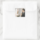 Britney Spears en Kevin Federline Wedding Vierkante Sticker (Tas)
