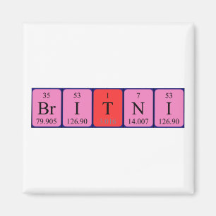 Britni periodieke table name magnet magneet