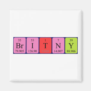 Britny periodieke table name magnet magneet
