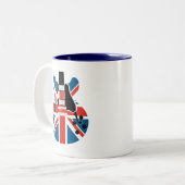Britpop Guitar Tweekleurige Koffiemok (Voorkant links)