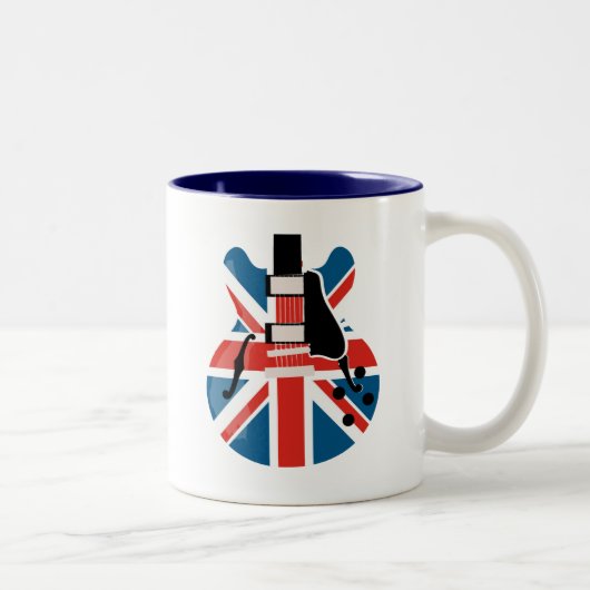 Britpop Guitar Tweekleurige Koffiemok (Rechts)