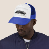 Brits afbeelding voor de auto van Trucker Hat Pet (In situ)