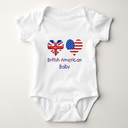 Brits Amerikaans Baby Romper (Voorkant)
