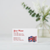 Brits-Amerikaanse golfvlag Visitekaartje (Staand voorkant)