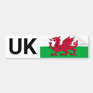 Brits auto Sticker & Wales reizen naar het buitenl