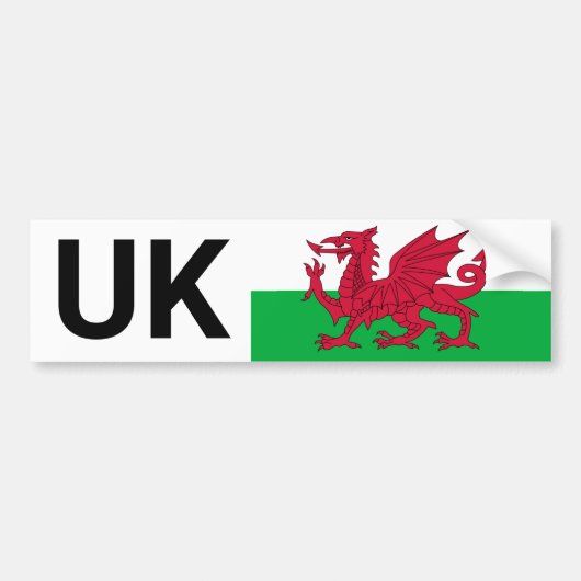 Brits auto Sticker & Wales reizen naar het buitenl (Voorkant)