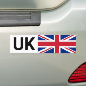 Brits autoticker en Brits reizen naar het buitenla Bumpersticker (Op auto)