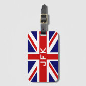 Brits bagagelabel van de vlagnaam van de vlag van (Voorkant (verticaal))