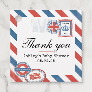 Brits Briefkaart Favor Tag Bedankjes Labels