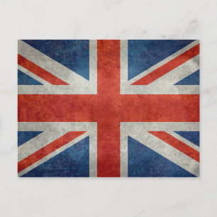 Brits briefkaart met vlag retro-stijl van de Brits