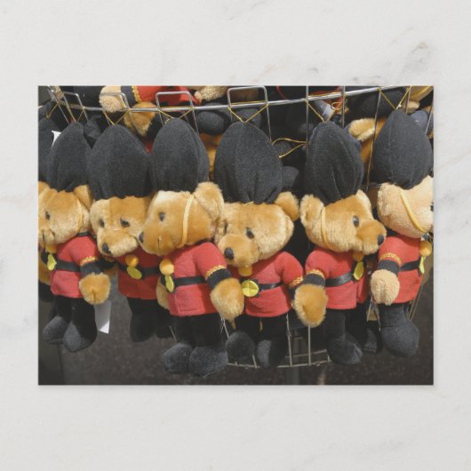 Brits Briefkaart Teddy Bear Guardsmen (Voorkant)
