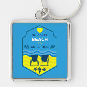 Brits cadeau met strandthema sleutelhanger