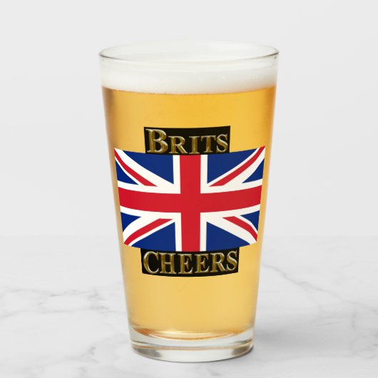 BRITS CHEERS GLAS (Voorkant gevuld)