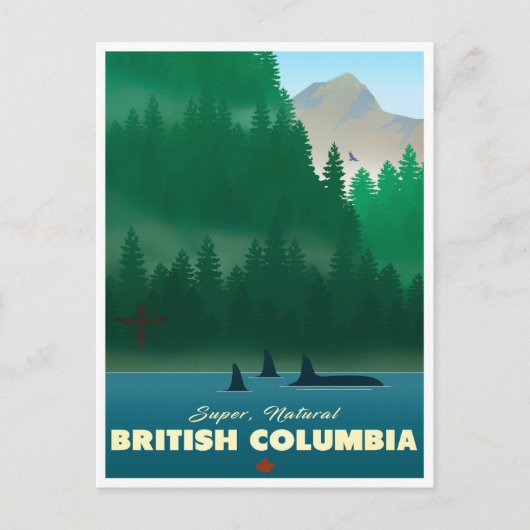 Brits Columbia vintage-briefkaart Briefkaart (Voorkant)