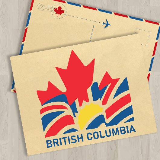 Brits-Columbia Vlag Canada  Souvenirs Briefkaart