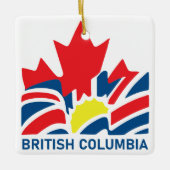 Brits-Columbia Vlag Canada  Souvenirs Keramisch Ornament (Voorkant)