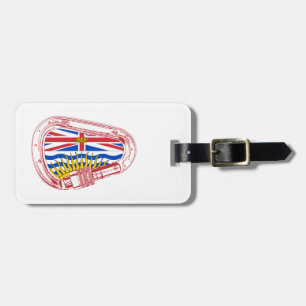 Brits-Columbia-vlag — Carabiner Bagagelabel