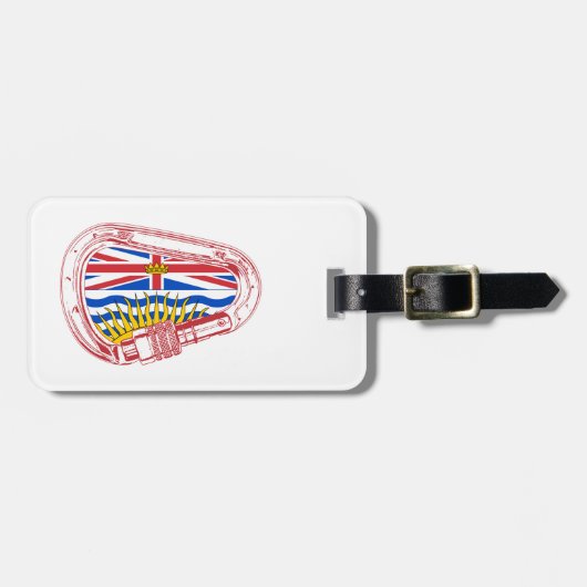 Brits-Columbia-vlag — Carabiner Bagagelabel (Voorkant horizontaal)