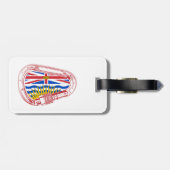 Brits-Columbia-vlag — Carabiner Bagagelabel (Achterkant horizontaal)