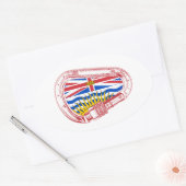 Brits-Columbia-vlag — Carabiner Ovale Sticker (Envelop)