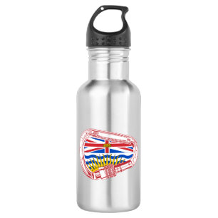 Brits-Columbia-vlag — Carabiner Waterfles