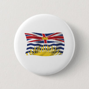 Brits-Columbia Vlag Knop Ronde Button 5,7 Cm