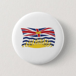 Brits-Columbia Vlag Knop Ronde Button 5,7 Cm