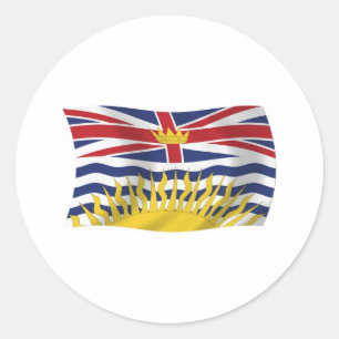 Brits-Columbia Vlagsticker Ronde Sticker