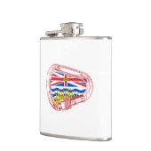 Brits-Columbiaanse Vlag Klim Carabiner Heupfles (Links)
