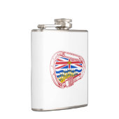 Brits-Columbiaanse Vlag Klim Carabiner Heupfles (Rechts)