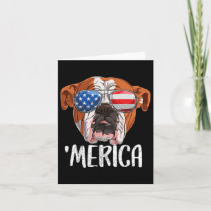 Brits Engels Bulldog hond 4 juli Amerikaans F Kaart