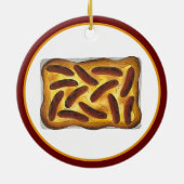 Brits Engels Food Toad in the Hole Worstjes Keramisch Ornament (Achterkant)