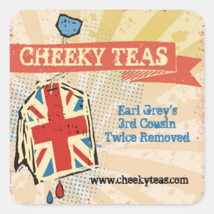 Brits etiket met teabag