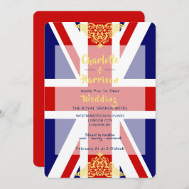 Brits EU Jack Flag Destination Wedding Kaart