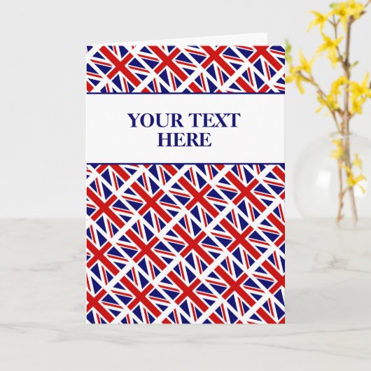 Brits EU-vlag Engelse pride groet Kaart (Gele Bloem)