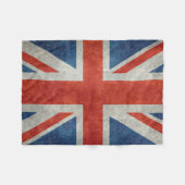 Brits EU-vlag retro fleece blanket (Voorkant (Horizontaal))