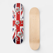 Brits Football ballen Unieschandvlag Skateboard (Voorkant)