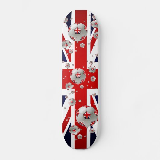 Brits Football ballen Unieschandvlag Skateboard (Voorkant)