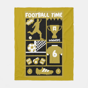 Brits Football Sherpa Blanket Fleece Deken
