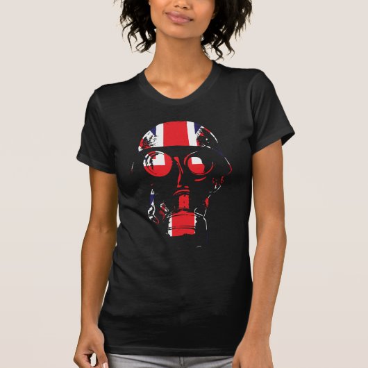 Brits gasmasker t-shirt (Voorkant)