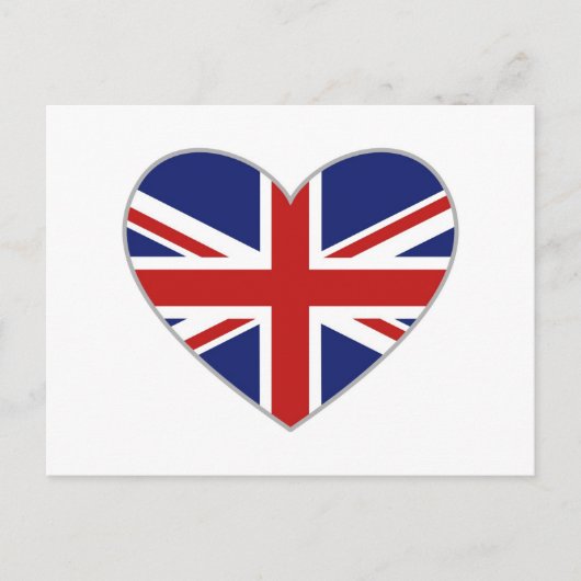 Brits hart briefkaart (Voorkant)